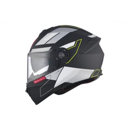 Casco Integral Moto MT Genesis SV Talo Negro/Gris/Amarillo Flúor Mate